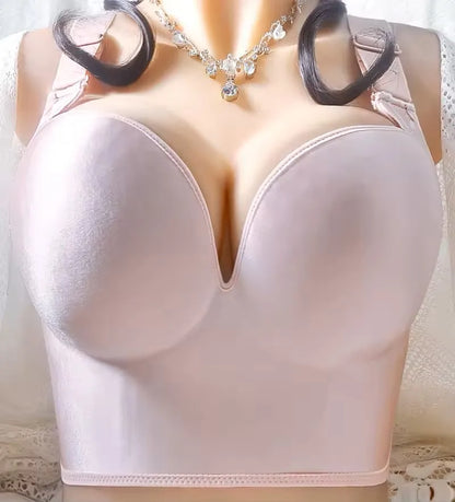 Wireless Push Up Bras for Women Full Coverage Solid Underwear Female Adjustable Plus Size Lingerie 38 40 42 48 50 C D E