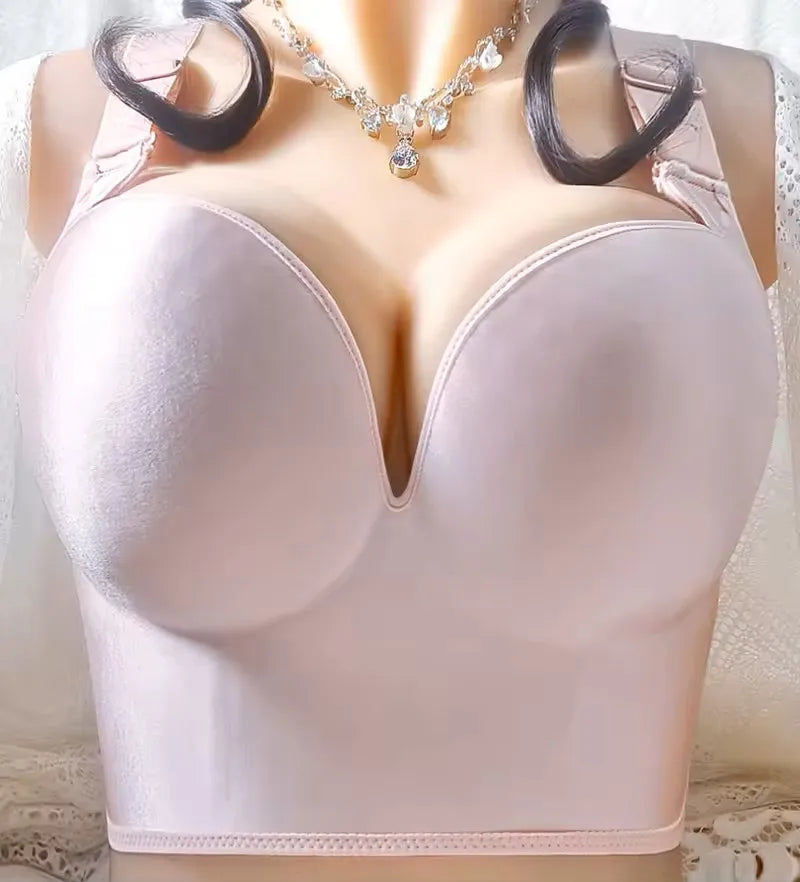 Wireless Push Up Bras for Women Full Coverage Solid Underwear Female Adjustable Plus Size Lingerie 38 40 42 48 50 C D E