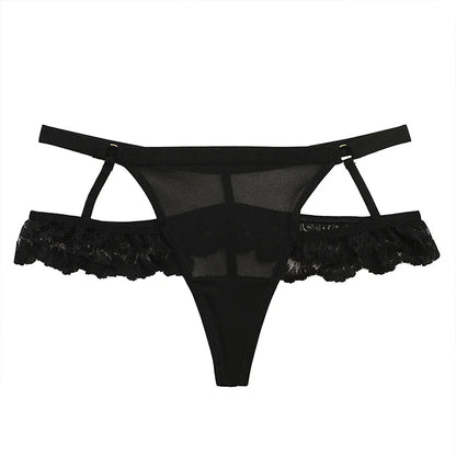 ALLTOOALL Women Sexy Panties Lace Underwear Female Seamless Lingerie Low Waist Transparent Hollow Out G-string Thongs Underpants