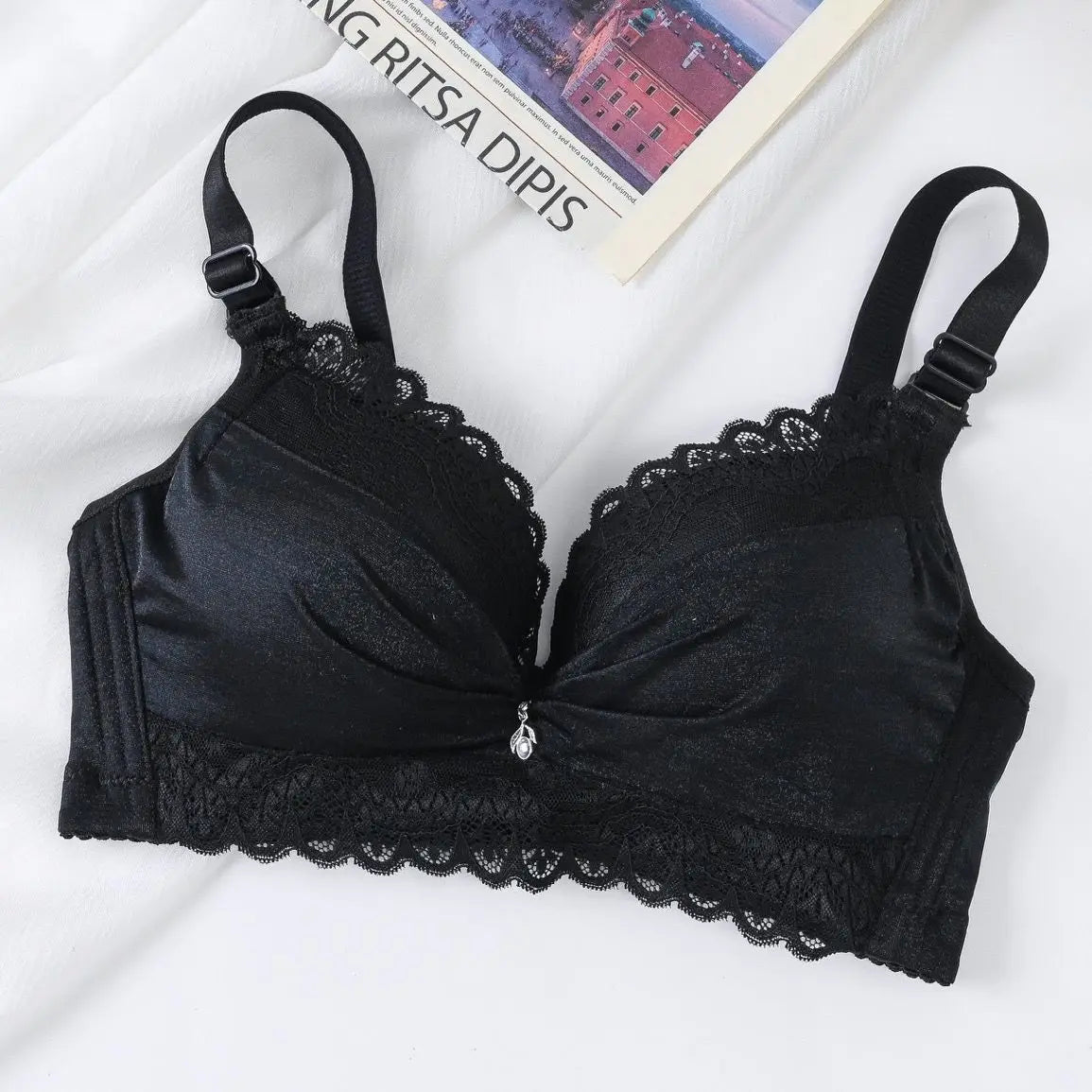 Ultra Push Up Bra with Side Support, 8cm Padding Non Slip Bra for Small Chest, Wireless Full Coverage Bra for A/B Cup