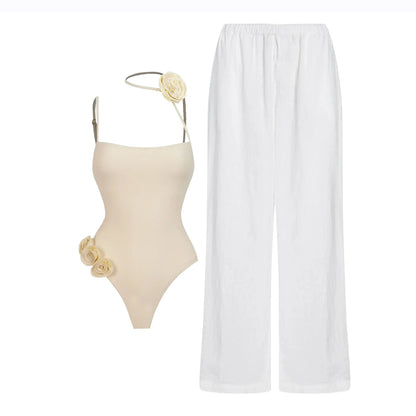 2025 New Arrival Push Up One Piece Swimsuit Ruffle Beach Wear Swimwear Women Wrap Skirt Swimsuit Cover Up Sexy Sarong Plage