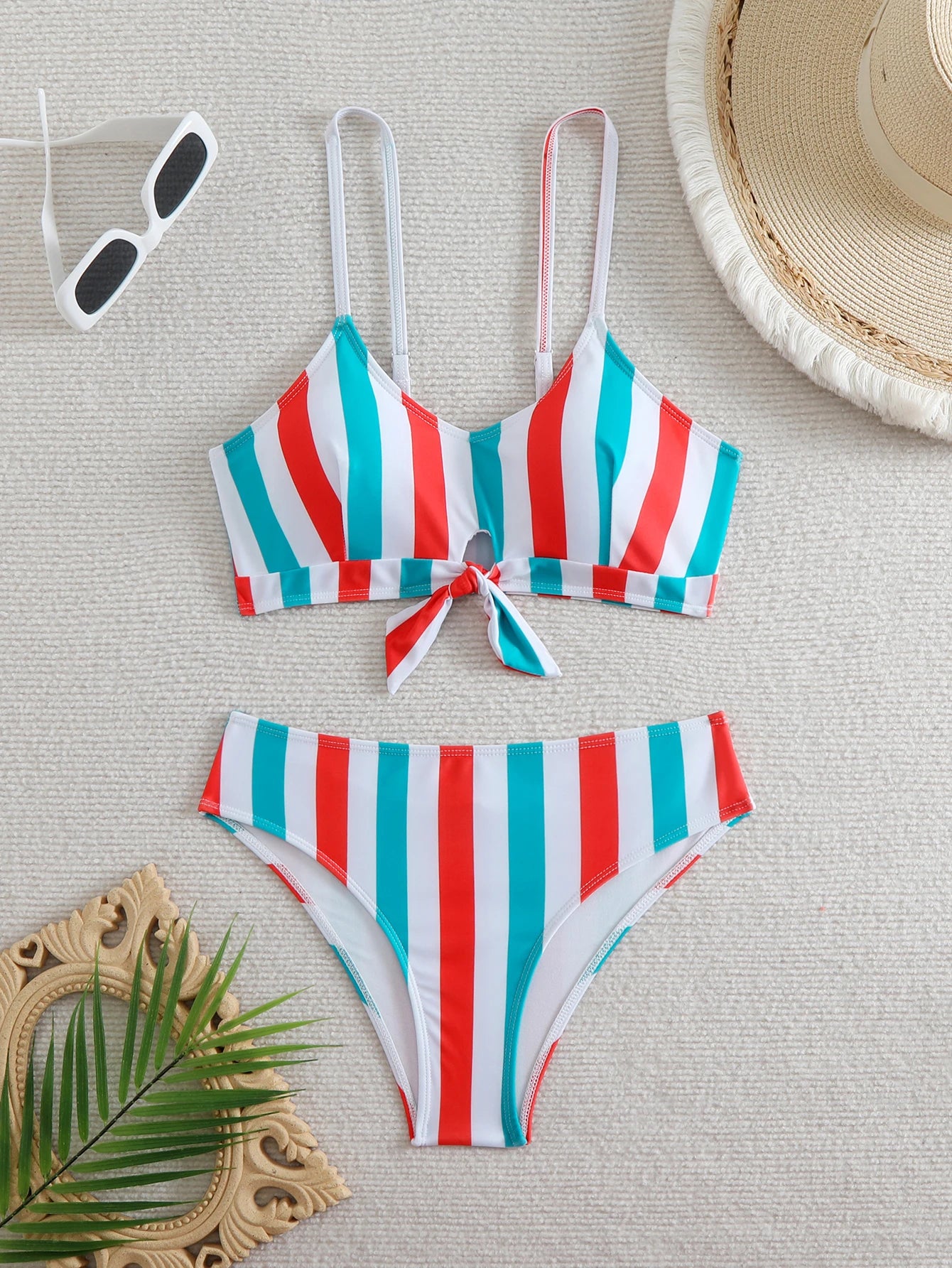 High Waist Bikini 2026 Women Strappy Swimsuit Sexy Striped Swimwear Female Bathers Bathing Swimming Swim Suit Summer Beachwear
