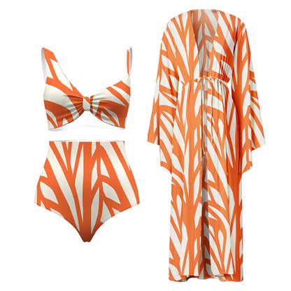 2025 New Arrival Push Up One Piece Swimsuit Ruffle Beach Wear Swimwear Women Wrap Skirt Swimsuit Cover Up Sexy Sarong Plage