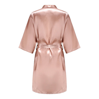 Sage Green Bridal Satin Robe Women Spanish Wedding Robe Novia Kimono Bride Party Bridesmaid Robes
