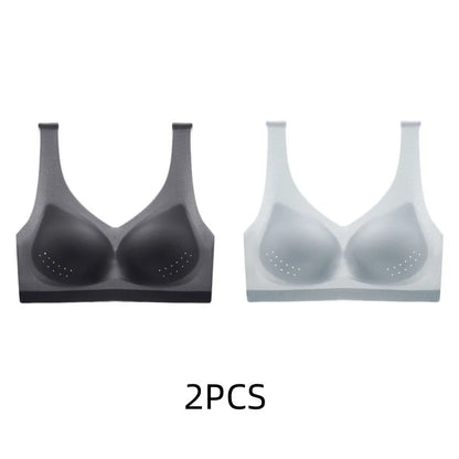 2PCS sexy bra lingerie Plus Size 4XL Seamless Bralette Wire Free Bras For Women Underwear Lingerie Sleep Brassiere Breathable