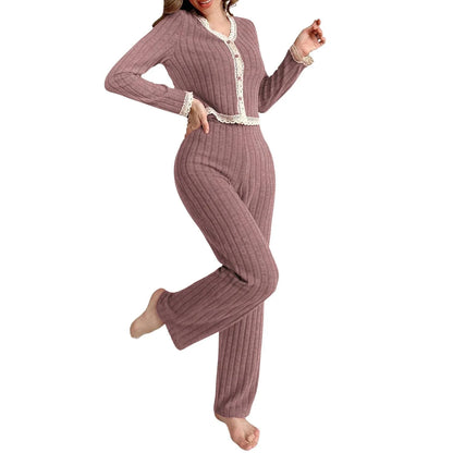 Sleepwear Women Home Wear Set Pajamas Set Woman Big Size Women's Pajamas Pajama Pigma Long Sleeve Winter Sleep Lounge Underwear
