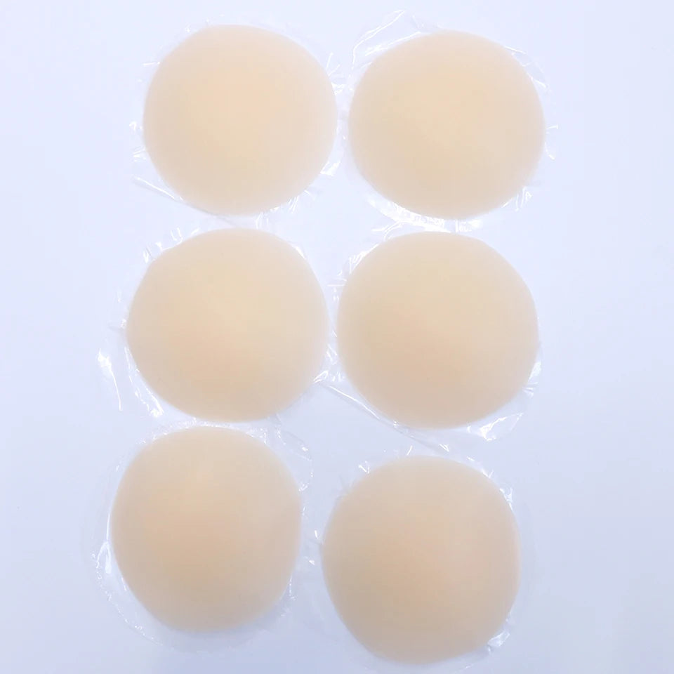 3 Pairs Reusable Nipple Covers Silicone Nipple Pasties For Women Adhesive Breast Petals Chest Sticker No Show Sticky Bra