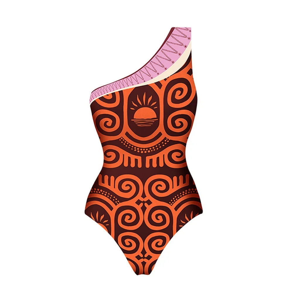 2025 New Arrival Push Up One Piece Swimsuit Ruffle Beach Wear Swimwear Women Wrap Skirt Swimsuit Cover Up Sexy Sarong Plage