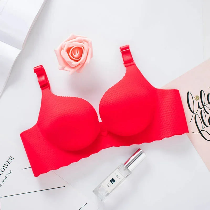 2025 Extreme Push-Up Bra 8cm Pads for Small Bust Wireless Double Cup Lift & Natural Shape Adjustable Plunge Deep V Bras