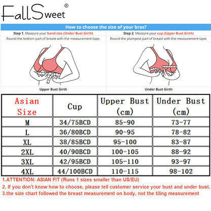 FallSweet 3PCS Seamless Wireless Push Up Bras for Woman Adjustable Comfort Bralette for Full and Petite Busts Wireless Lingerie