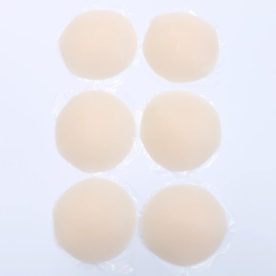 3 Pairs Reusable Nipple Covers Silicone Nipple Pasties For Women Adhesive Breast Petals Chest Sticker No Show Sticky Bra