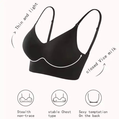 Fashion Nylon Cotton Women's Invisible Bra No Steel Frame Backless U Plunge Bras Breathable Brassiere Women Girls