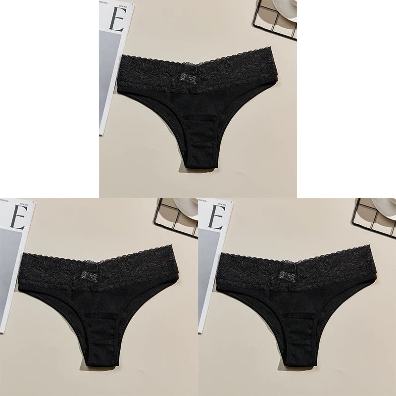 3PCS Breathable Comfortable Cotton Women's Underwear Sexy Fashion Women's Briefs Seamless Soft Women's Panties Stretchy Lingerie
