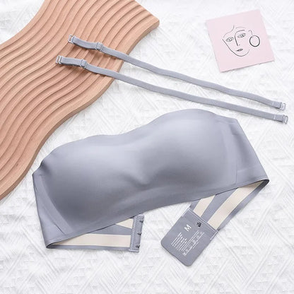 Women's Sexy Without Straps Bra Push Up Wireless Bras Beauty Back Non Slip Seamless Invisible Bralette Lingerie Strapless Bra