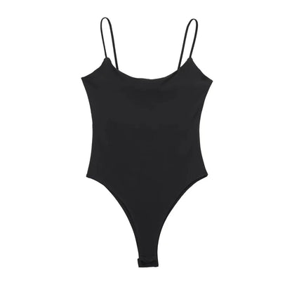 MUJER White Black Body Woman Sleeveless Tight Bodysuit Lingerie Sexy Woman Bodys Bodycon Backless Bodysuit Women Summer Tops