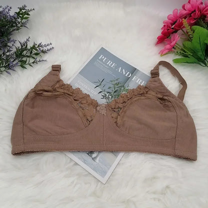 Solid bra Unlined Comfortable Cotton Bras For Women push up Minimizer Wireless Plus Size Underwear Plunge Soft sexy Lingerie C31