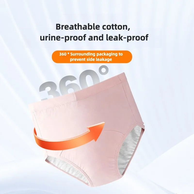 Incontinence Briefs Breathable Unisex Panties Set Pack Leak Proof Period Underwear for Women Plus Size Panties Lingerie Women's