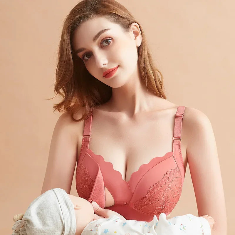 Front Open Nursing Bra Maternity Cotton Breastfeeding Pregnant Women Bralette Wire Free Maternal Underwear Lactation Clothes