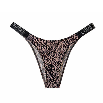 Shiny Rhinestone Thong Women Low Waist Panties Sexy Underwear Ladies Briefs Lingere Panty Underware Womens Lingerie Thongs