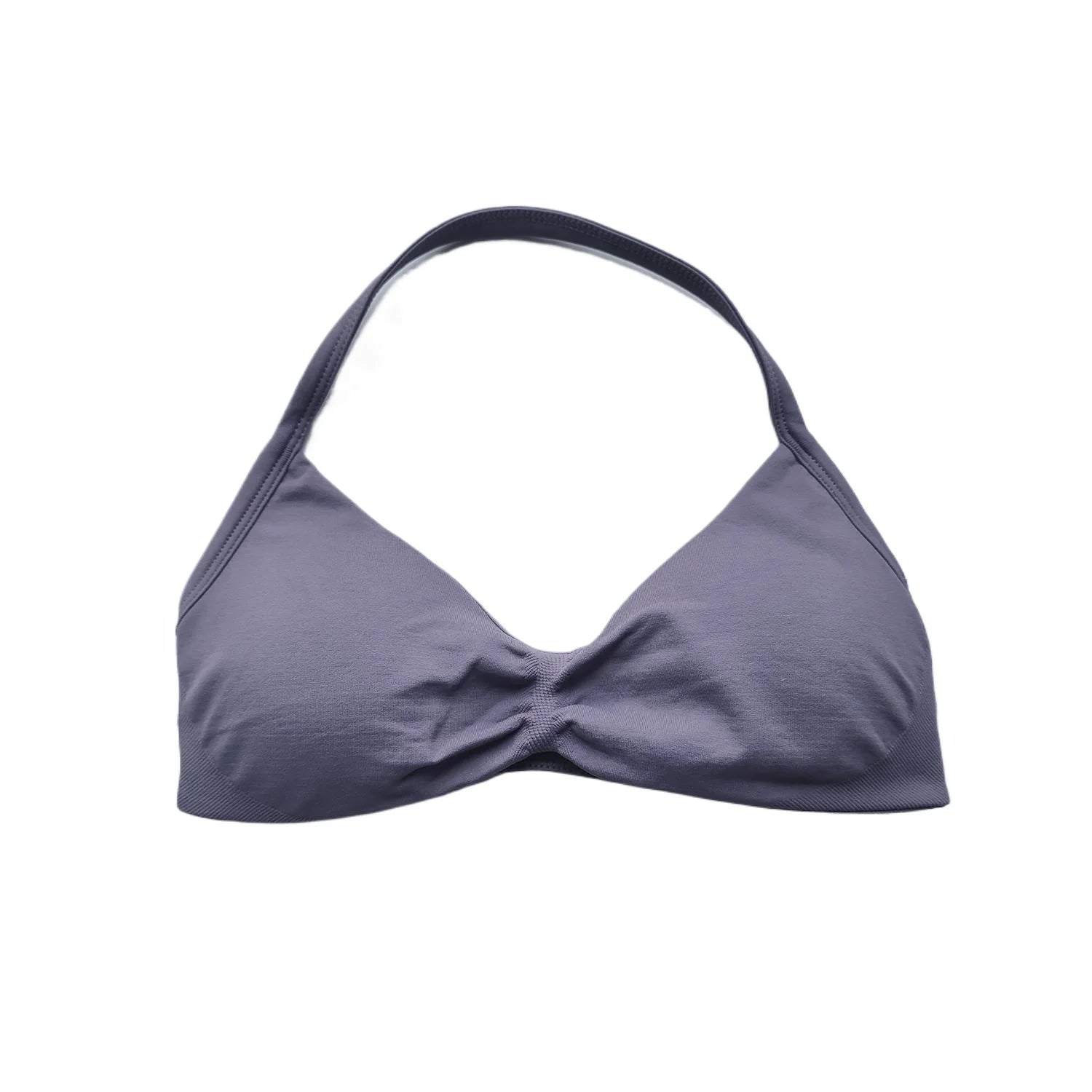 Impact Bra Women's Strappy Backless Halter Sports Bra With Removable Cups Seamless Yoga Gym Workout Activewear Fitness Clothing