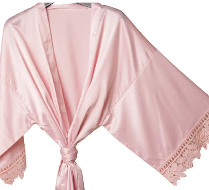 Personalised Bridesmaid Robes Wedding Dressing Gown Bridal Party Satin Lace Bride Gift Bride Robe Bridesmaid Gift