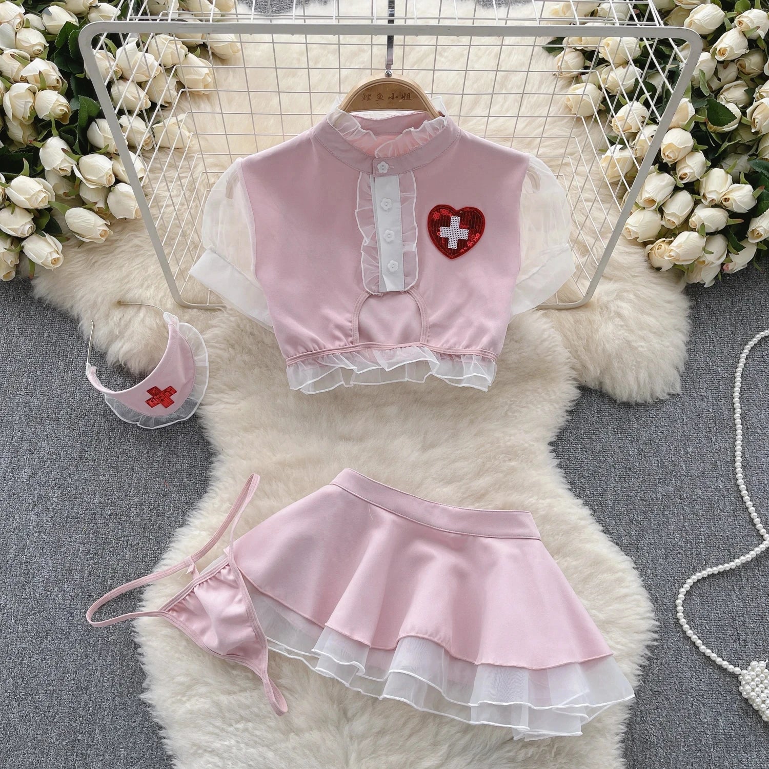 Women Strap Hollow Out Backless French Style Striped Erotic Playsuits Cosplay Slim Fit Underwear Black Lingerie Sexy Bodysuits