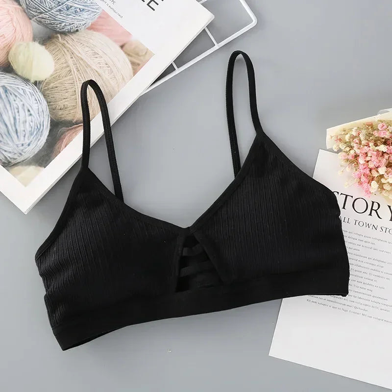 Women Cotton Sports Bra Tube Top Female Seamless Underwear Tube Bra Wireless Bralette Sexy Lingerie No Rims Lenceria Para Damas