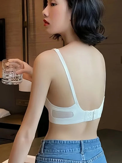 Seamless Bras For Women Push-Up Bra With Pads U-Shape Back Non-wire Brasiere Underwear Breathable V-Neck Sexy Lingerie S-XL