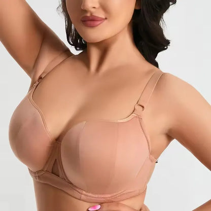 Womens Push Up Minimizer Bra Full Cup Underwire Female Smooth Plus Size Lingerie 75 80 85 90 95 D E F G H I EU Size