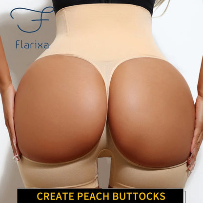 FLARIXA 1/2/3Pcs Shapewear Butt Lifter Seamless Women High Waist Slimming Panty Tummy Control Knickers Pant Briefs Body Shaper