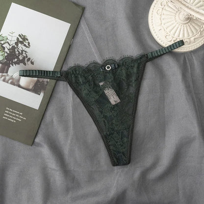 Women'S Sexy Lace Up Cut Out Thong Breathable Underwear for Women Thong Underwear Стринги Женские