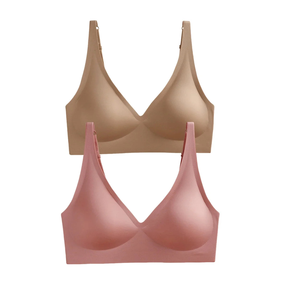 2Pcs/Set Seamless Bras For Women Wireless Underwear Push Up Brassiere Soft Padded Intimates Female Sexy Lingerie Sleepwear S-XXL