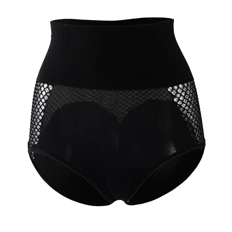 Flarixa 1/2/3Pcs Hollow Belly Control Shapewear Women Panties High Waist Double Layer Tummy Shaper Heart-shaped Hip Lift Pants
