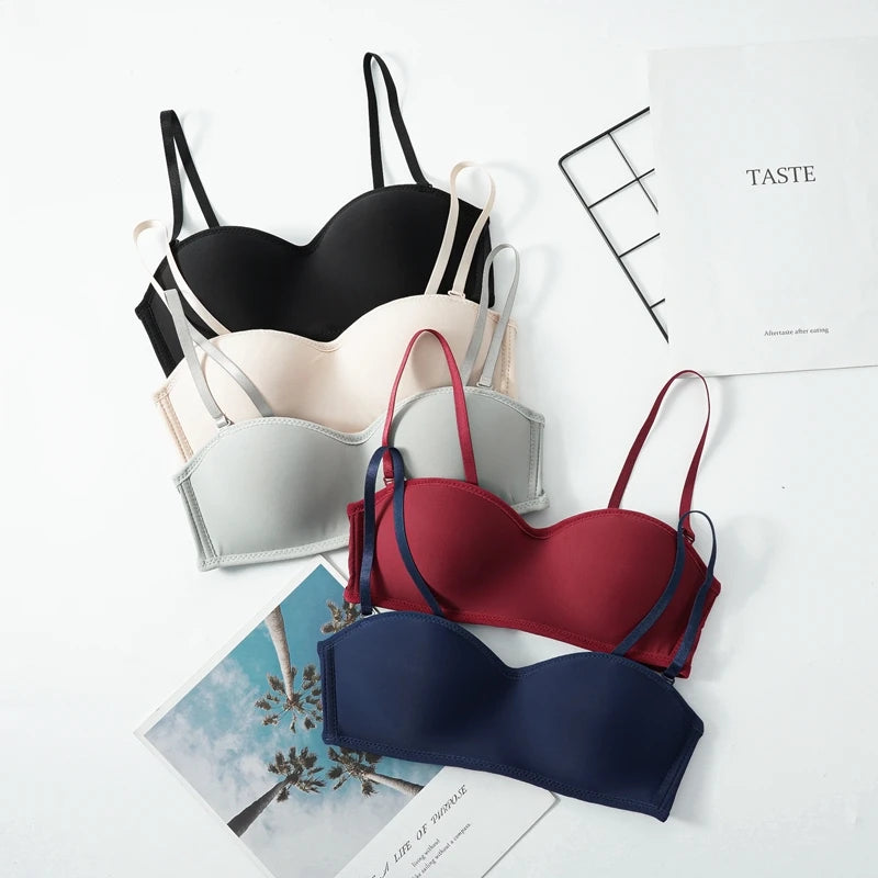 Women's Invisible Bra Strapless Bralette 1/2 Cup Underwear Sexy Lingerie Female Seamless Push Up Party Wedding Bras