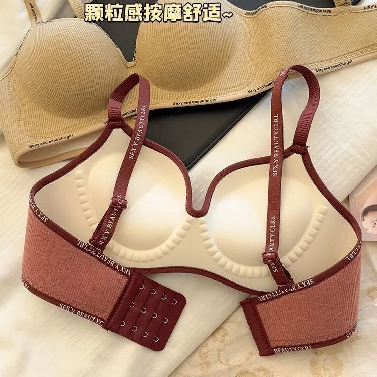 8cm Extreme Push Up Bra for Small Chest AA-A-B Cup Ultra Thick Padding Wireless Bra for Max Lift Deep Plunge Seamless Lingerie