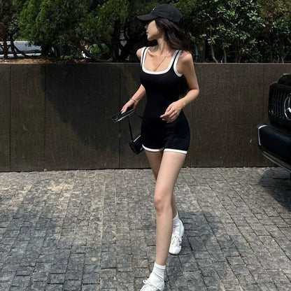 Thai Style Elegant One Piece Swimsuit Sexy White Edge Swimsuit Women Modest Tummy Control Swimwear for Hot Spring Pool Resort