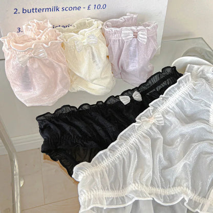 Ropa interior femenina large size underwear women bragas transparent ice silk lingerie sweet calzones para mujer sexy panties