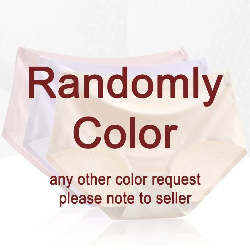 3Pcs/Set Women Ice Silk Sexy Lace Seamless Briefs Comfortable Stretchy Semi Sheer French-Cut Panties Women Underwear Breathable