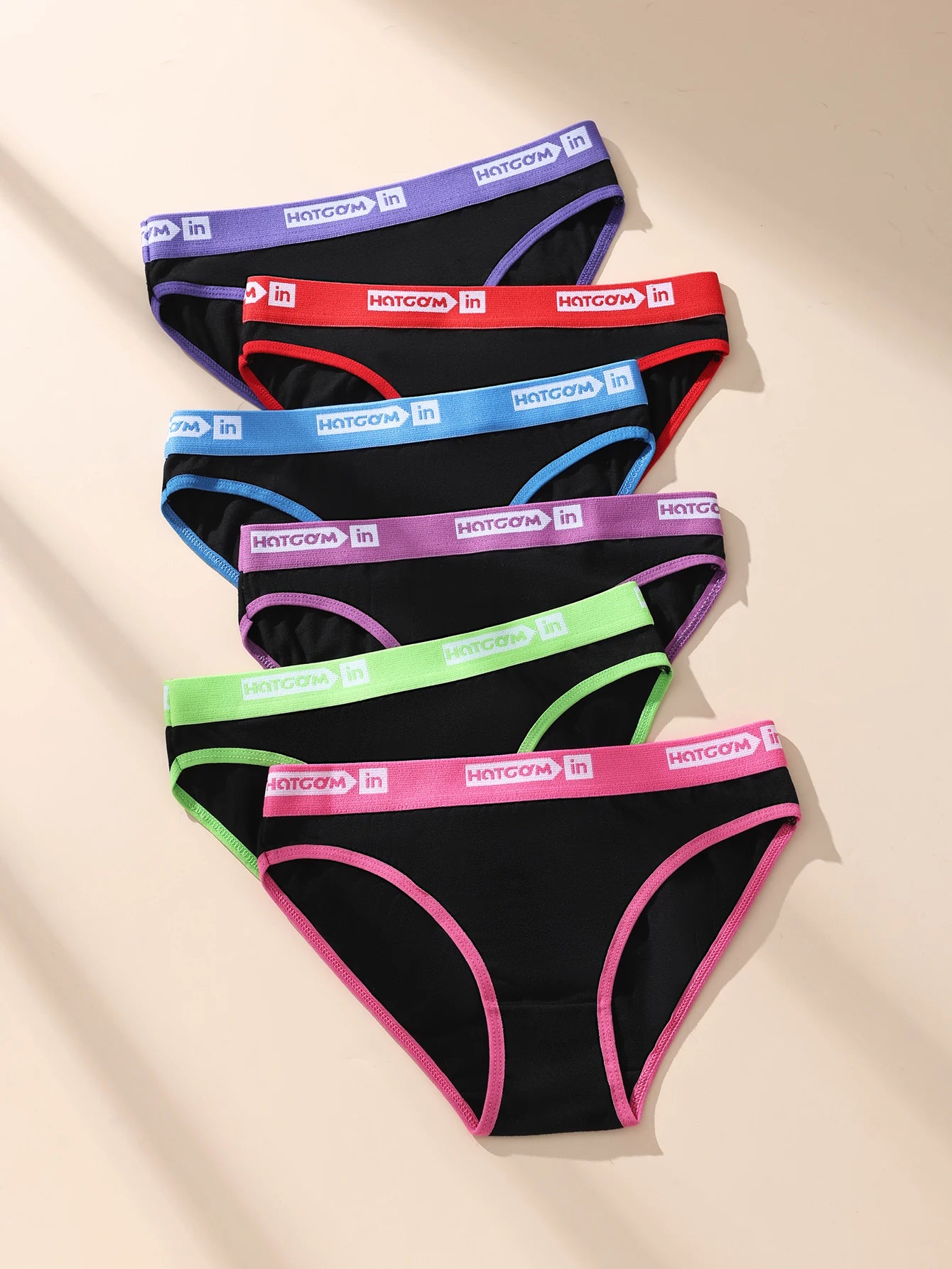 6Pcs/Set Women Cotton Panties Soft Underpants Sexy Black Underwear Girls Briefs Breathable Stretch Panty Female Lingerie XS-L