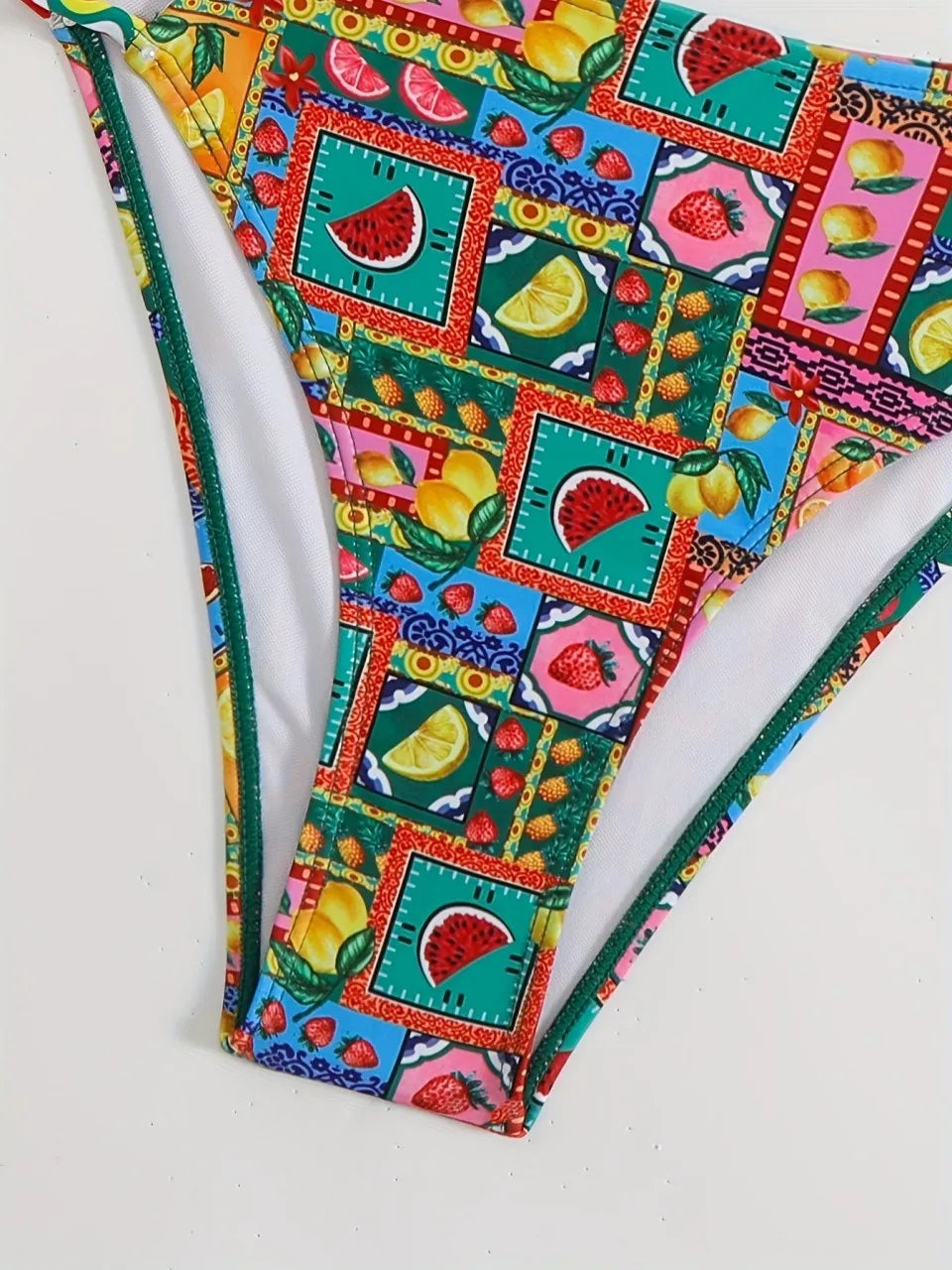 Strappy  V Wire Bikinis 2026 Sexy Triangle Swimwear Female Printed Swimsuit Women Bather Bathing Swimming Suit Padded Beachwear