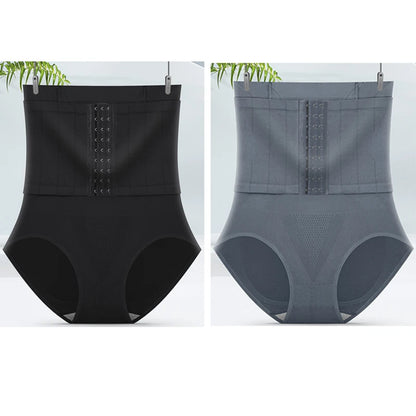 2pcs Women High Waist Shaping Briefs Buckle adjustment Body Shaper Slimming Underwear Butt Lifter Control Pantie Shapewear Pant