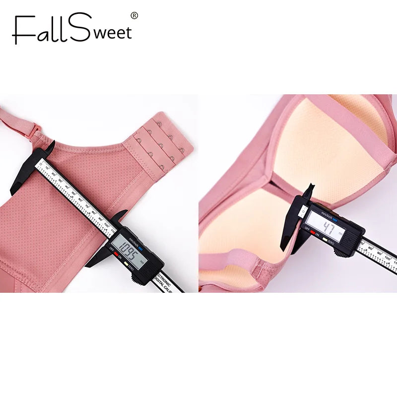 FallSweet Seamless Push Up Bra for Woman Wireless Plus Size Bras with Pendant Women's Intimates No Pads Breathable Brassiere