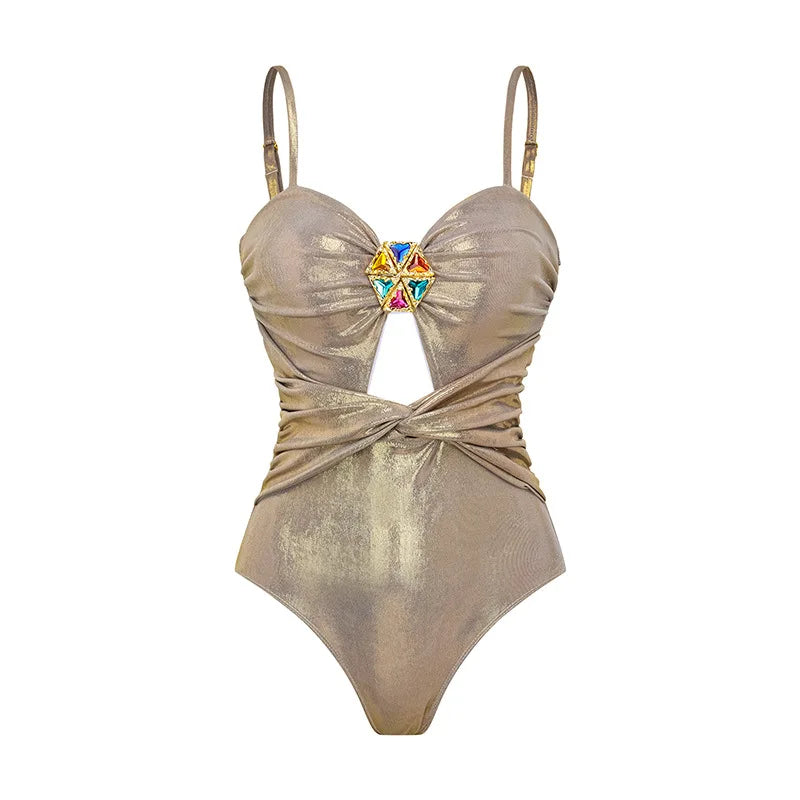 2025 New Swimsuit High-End Design 2/3Pcs Floral Print Ruffle Slimming Holiday Sexy Hot Spring One Piece Swimsuit for Women