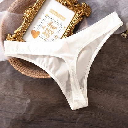 Ice Silk Panties Women Lingerie Underwear Low Waist Seamless Quick-drying Skin-friendly Breathable Briefs Women Intimates  Brief