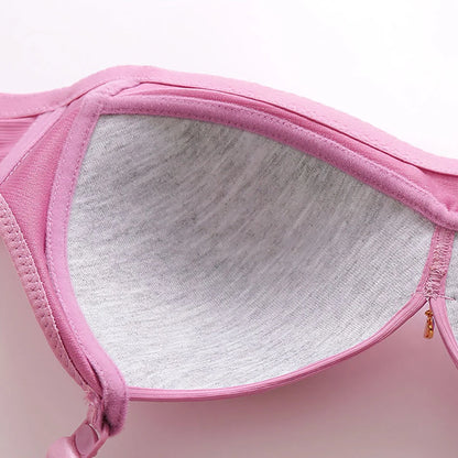 Women Maternity Bralette Plus Size Full Coverage No Underwire Bra with Side Gather Anti Sagging and Push Up for Enhanced Support