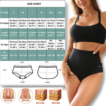 FINETOO Seamless High Waist Panties Women's Abdomen Hip Lift Briefs Body Shaping Lingerie Pants Plus Size Breathable Underwear