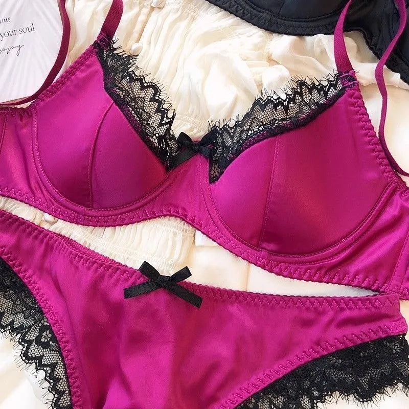Women'S New Sexy Underwear Night Push Up Gathered Mesh Lace Erotic Sexy Home Bra Set Home Outfits