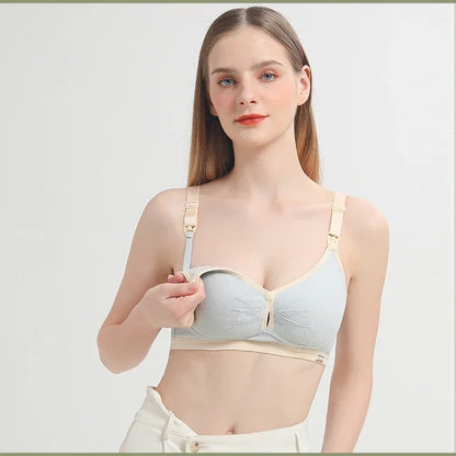 High Quality Maternity Nursing Bras Cotton Breastfeeding Pregnant Underwear Seamless Large Size Breathable Bra Push Up
