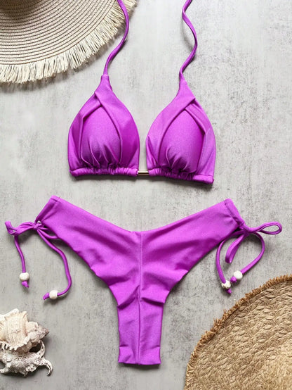 RUOTONGSEPT 2025 New Sexy 13 Color Triangle Bathing Suit for Women Brazilian Bikinis Swimwear Push Up Swimsuit Beach Bikini Set