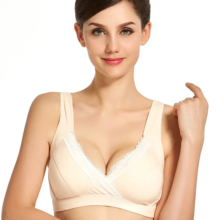 Maternity Breastfeeding Bra Wireless Vest Cross-type Nursing Bras Cotton Cloth Anti-spill Breast Feeding Bra